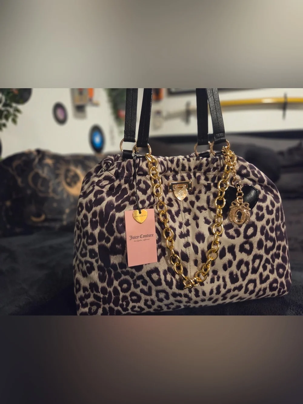 NEW Juicy Couture Fashionable Juicy Tote in Snow Leopard #juicycouture